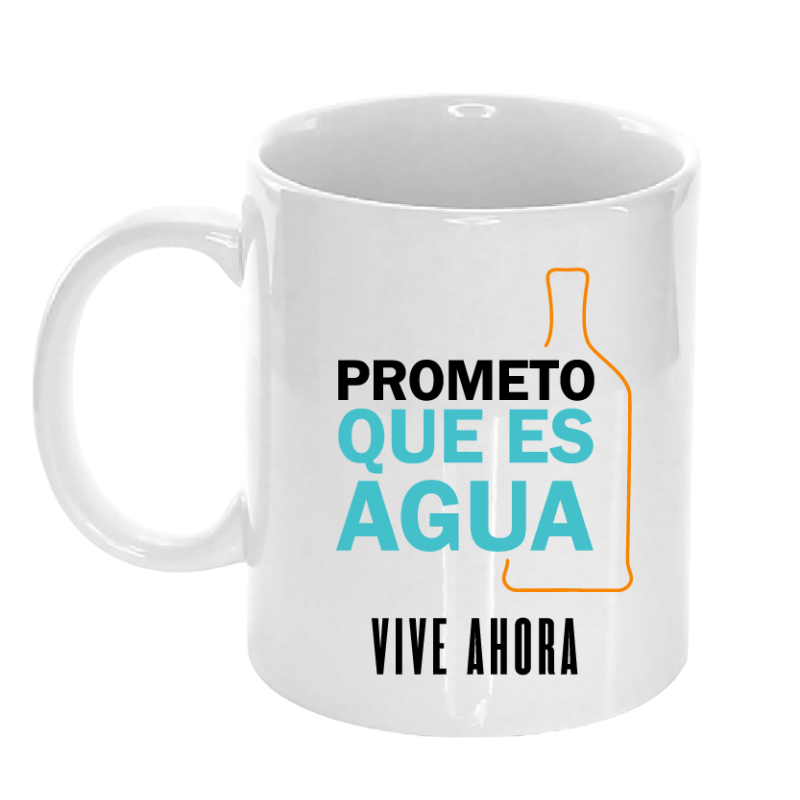 Taza "Prometo que es agua"